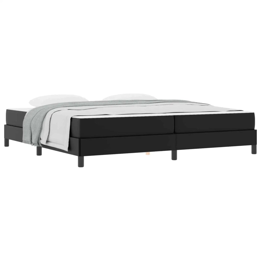 Struttura del letto con materasso Nero 200 x 200 cm Tessuto