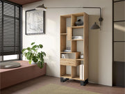 Libreria scaffale, 174x67x31, Design industriale, Rovere RF4112