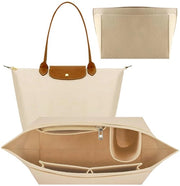 Organizzatore di Borse per Donne in Velluto per Borsa di Mano Organizzatore di Borse con Portafoglio Multifunzionale con Carrozzino Grande Beige 11 * 9.8 * 6.7in