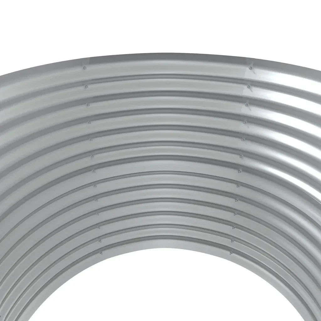 Robusta aiuola rialzata rotonda per balcone 100 x 100 x 68 cm realizzata in acciaio zincato grigio 02_0046587