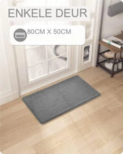 Tappeto per Porta Interno Non Appallottolabile - Tappeto per Porta Interno Lavabile - Nero - 50x80 CM