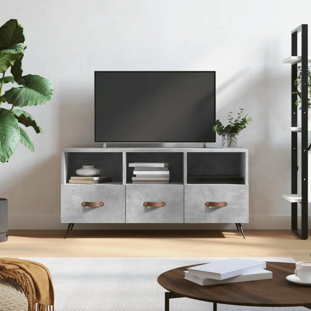 Mobile TV | Armadietto TV | Mobile Porta TV Grigio Cemento 102x36x50 cm Legno Multistrato