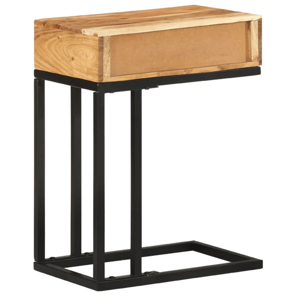 Tavolino Laterale a Forma di U 45x30x61 cm in Massello Acacia 289090
