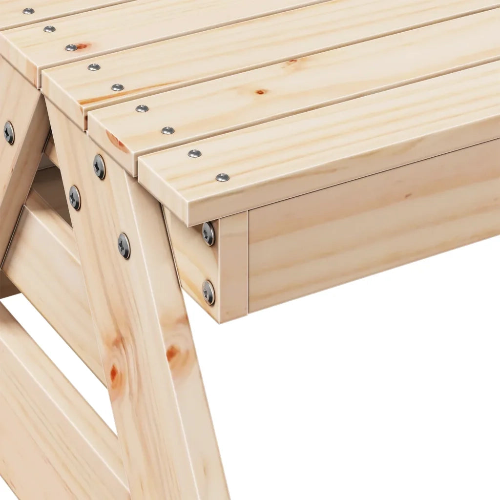 Tavolo da Picnic per Bambini 88x97x52 cm Legno Massello di Pino 832596