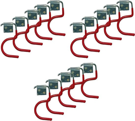 Supporto per attrezzi a muro - Supporto per attrezzi da giardino - Set di spazzole - Organizzazione degli strumenti - Supporto in acciaio