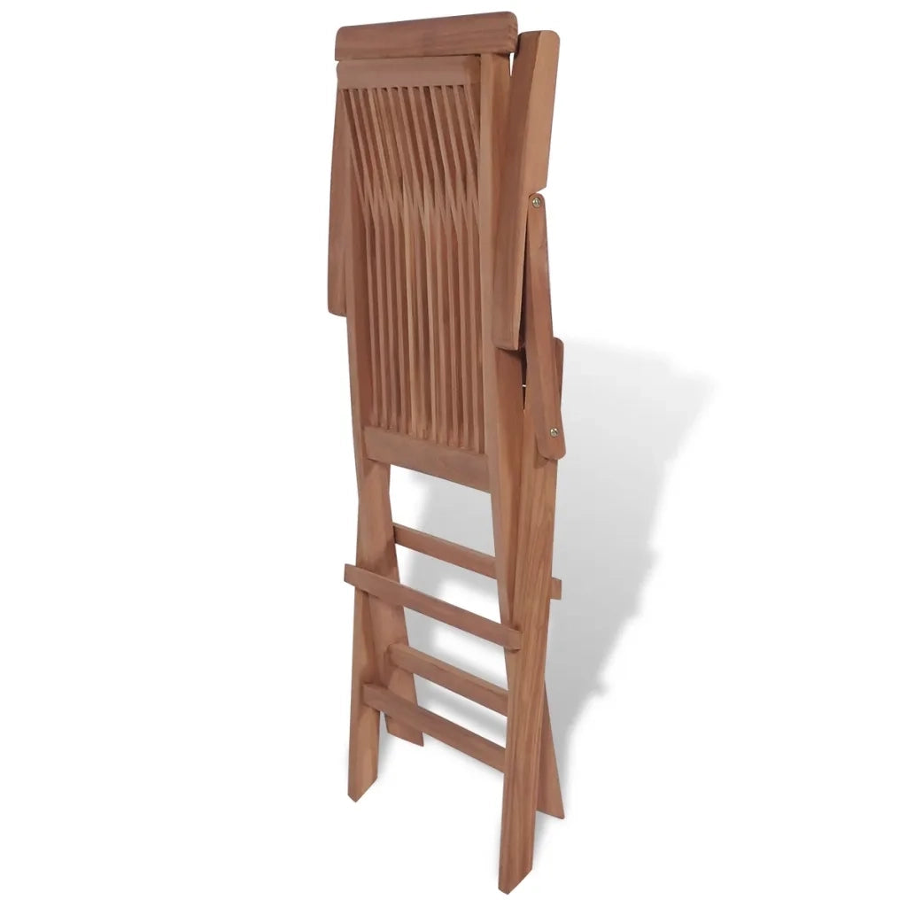Set da Pranzo Giardino 11 pz Sedie Pieghevoli Massello di Teak 43043
