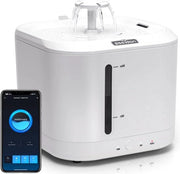 Pompa d'acqua da 25 litri con timer e controllo remoto tramite app - Fontana automatica intelligente per gatti e cani - Filtrazione a tre stadi - Bianco