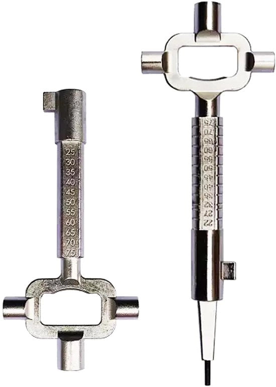 Chiave a Serrature 2 Pezzi - Chiave Universale - Chiave da Architetto - Chiave per Scatole a Scatto - Chiave per Cilindri a Inserimento - Chiave a Zanzara, 20 cm/14 cm