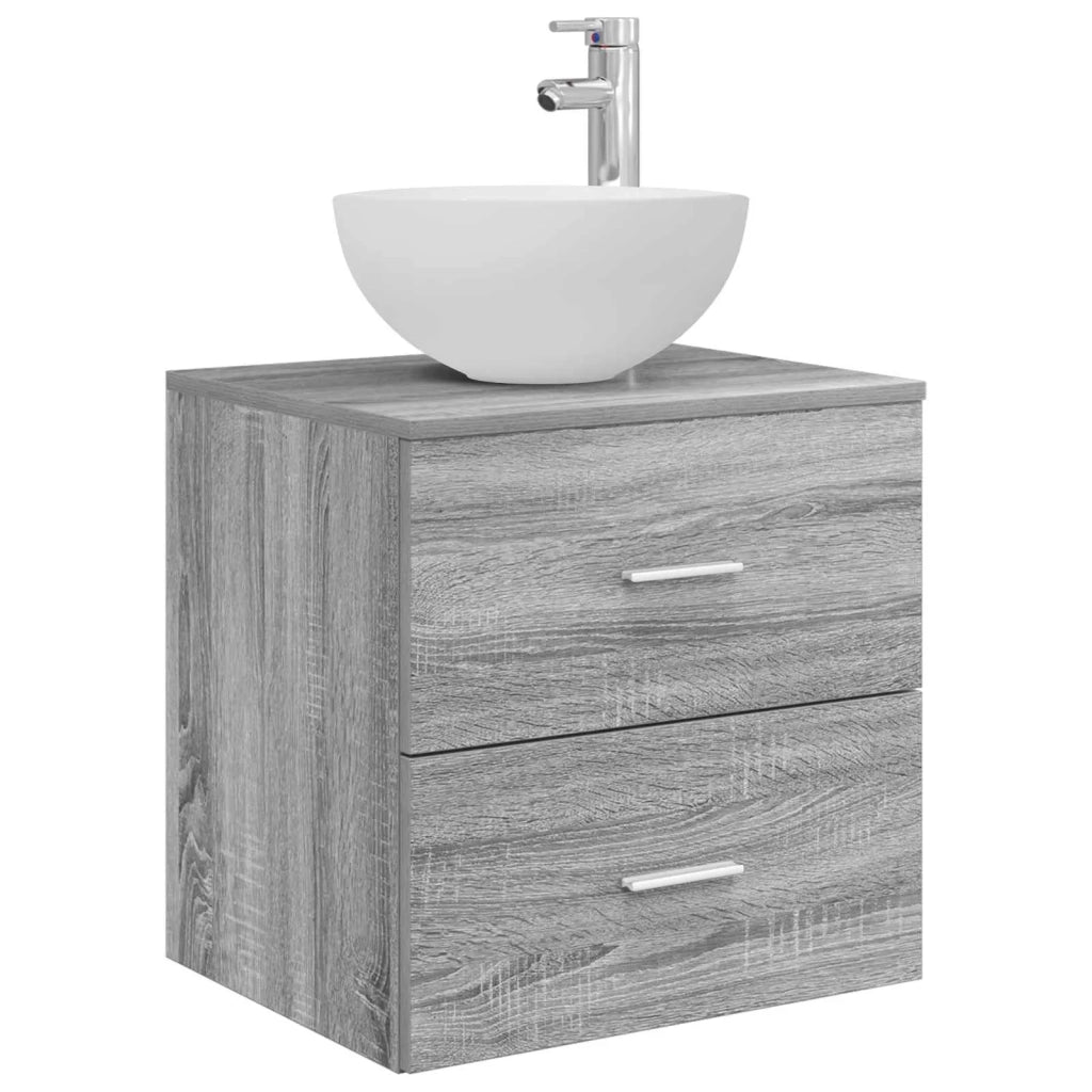 Mobile Lavabo da Parete Sonoma grigio 49,5 x 41 x 64,5 cm 890267