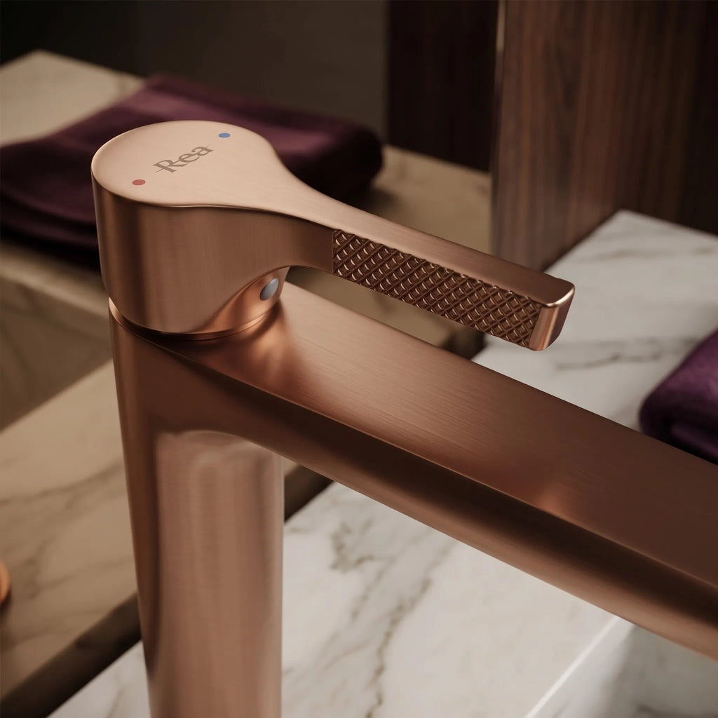 Rubinetto Da Lavabo Premium Rea Maxim Brush Copper High