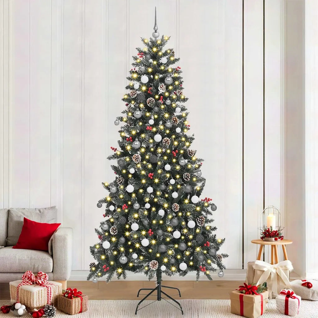 Albero di Natale artificiale con 300 LED Verde 240 cm 3395903