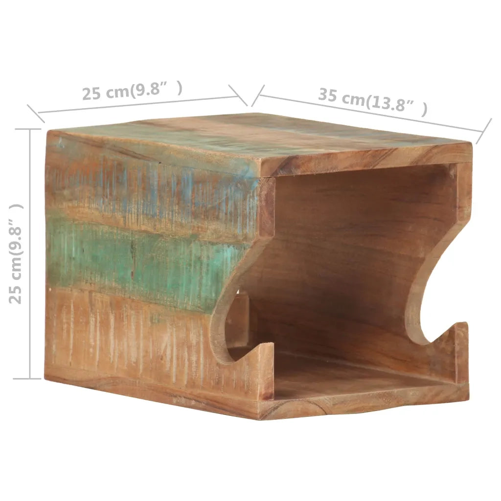 Supporto Bicicletta da Parete 35x25x25 cm in Legno di Recupero 320478