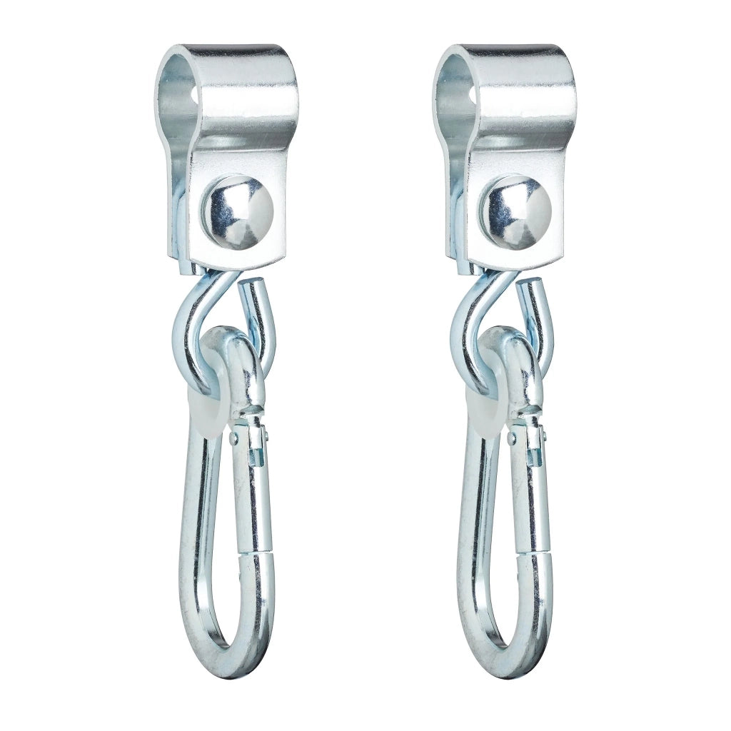 Set di 2 ganci per altalena 25 mm fissaggio rapido balcone giardino in ferro inossidabile argentato 13_0015022