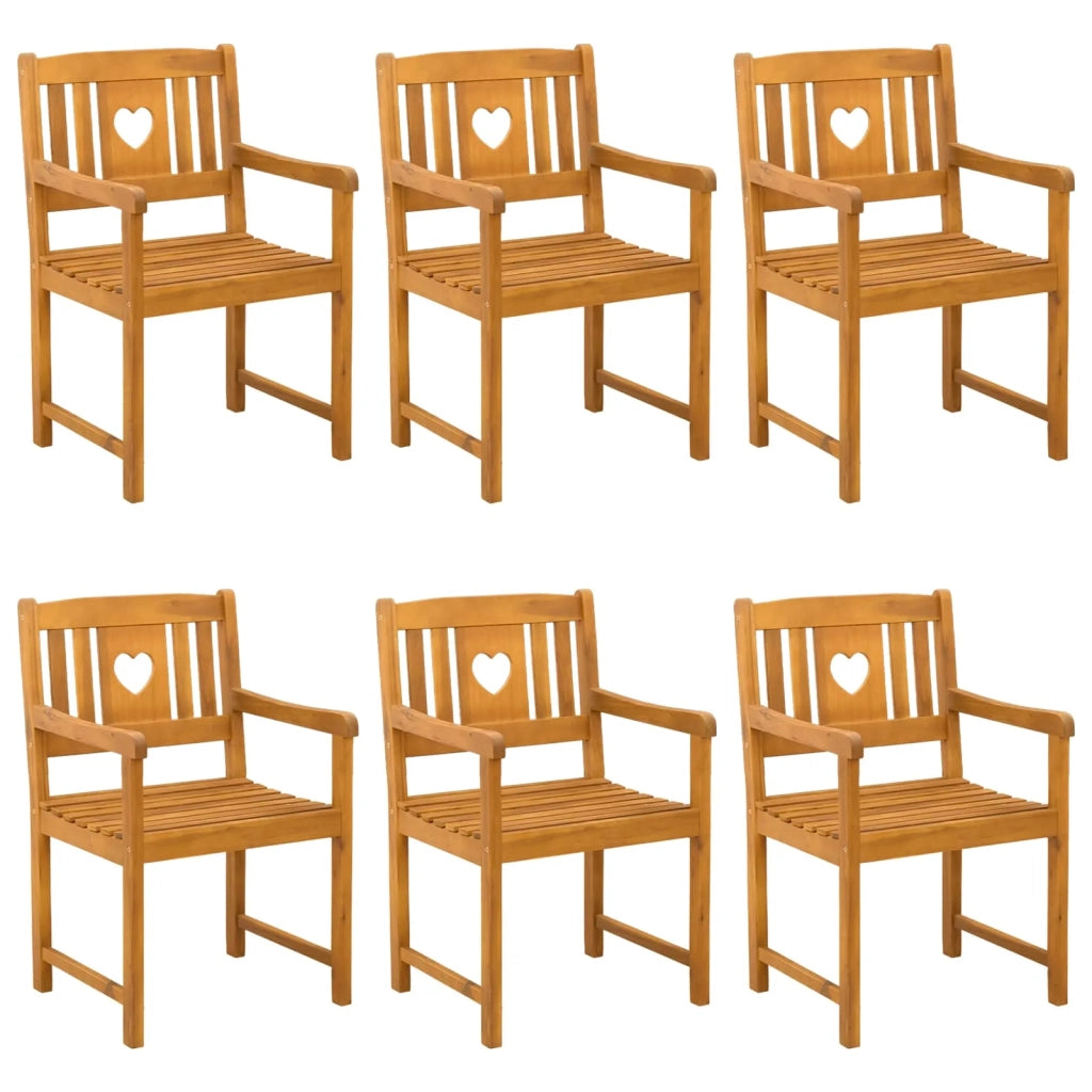 Panchina da esterno 6 pcs Naturale 56 x 55,5 x 90 cm 3416307