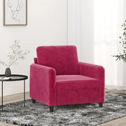 Poltrona Rosso Vino 60 cm Velluto 359426
