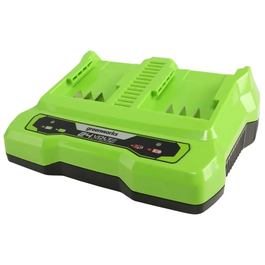 Greenworks Caricabatterie a Doppio Slot 24 V 2 A 438310