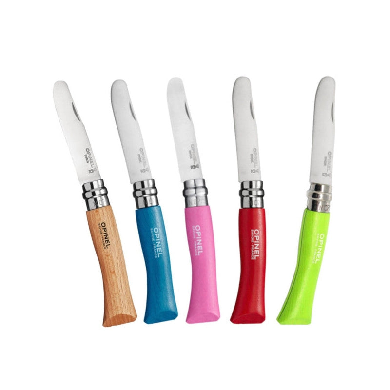 Coltello Virobloc Inox N. 7 P.Ta Ton.Rosso Opinel