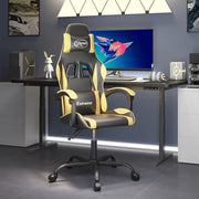 Sedia da Gaming Nera e Oro in Similpelle 3143868