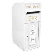 Cassetta Postale per le Lettere in Stile Britannico Inglese in Ghisa da Esterno Bocchetta Lettere Standard UK - Bianco