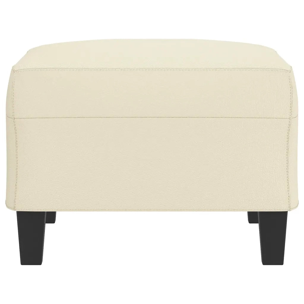 Poggiapiedi Crema 70x55x41 cm in Similpelle