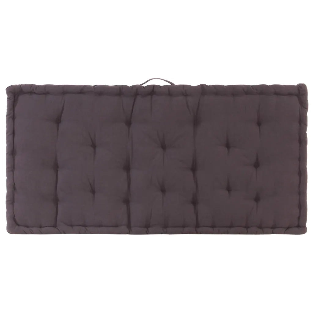 Cuscino per Pallet e Pavimento in Cotone 120x80x10 cm Antracite