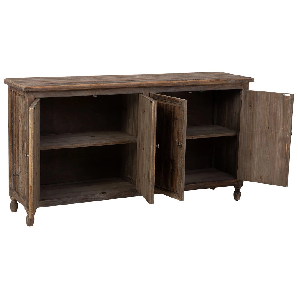 Credenza in legno a 4 ante 160x40x85