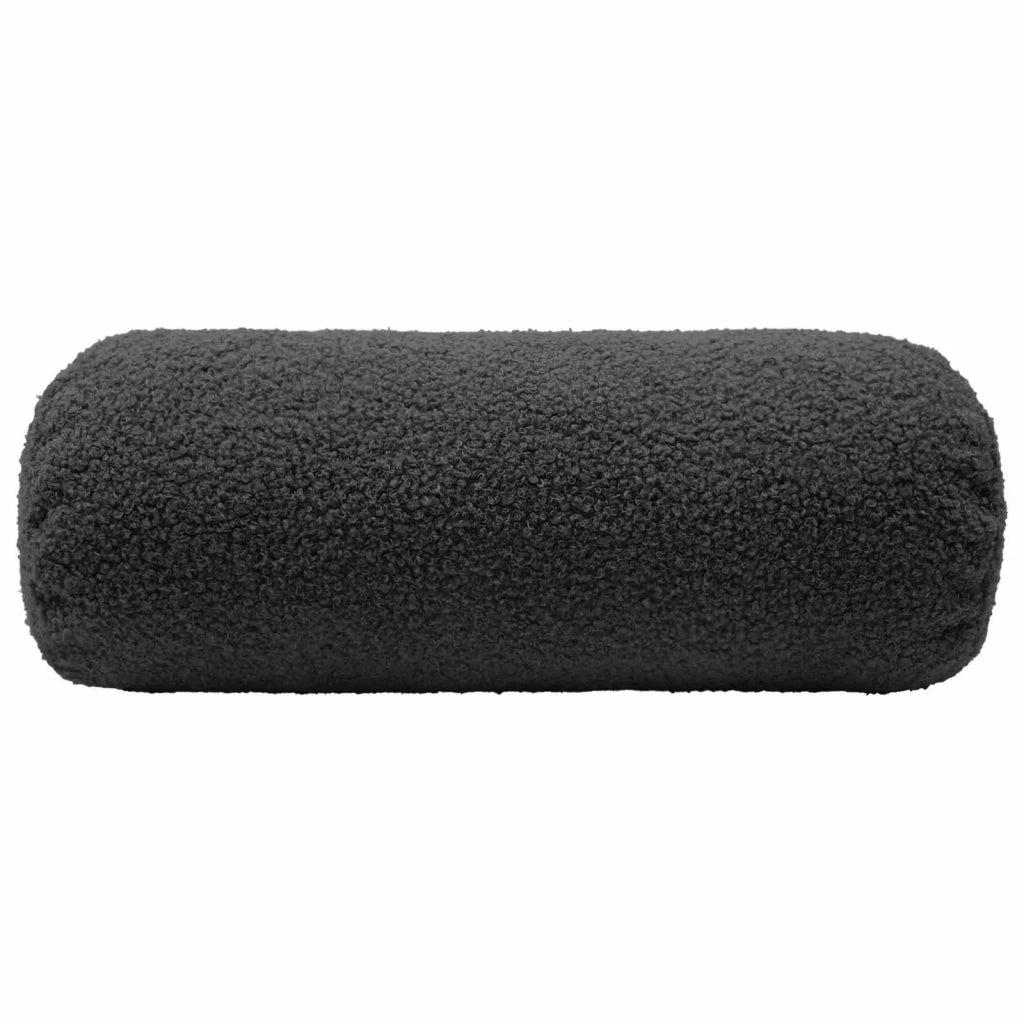 Federa 6 pcs HEERLEN Grigio Scuro Ø 15 x 40 cm Bouclé 923272