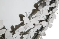 Specchio Farfalle Round Silver Cm Ø 91X3X94