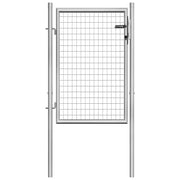 Cancello per Giardino in Acciaio Zincato 105x150cm Argento cod mxl 54255