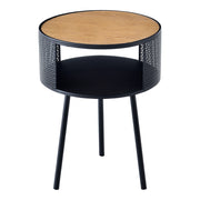 Tavolino laterale con spazio interno di contenimento effetto legno nero 03_0008598