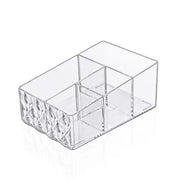 Organizer porta trucchi e cosmetici in plastica trasparente con 4 scomparti