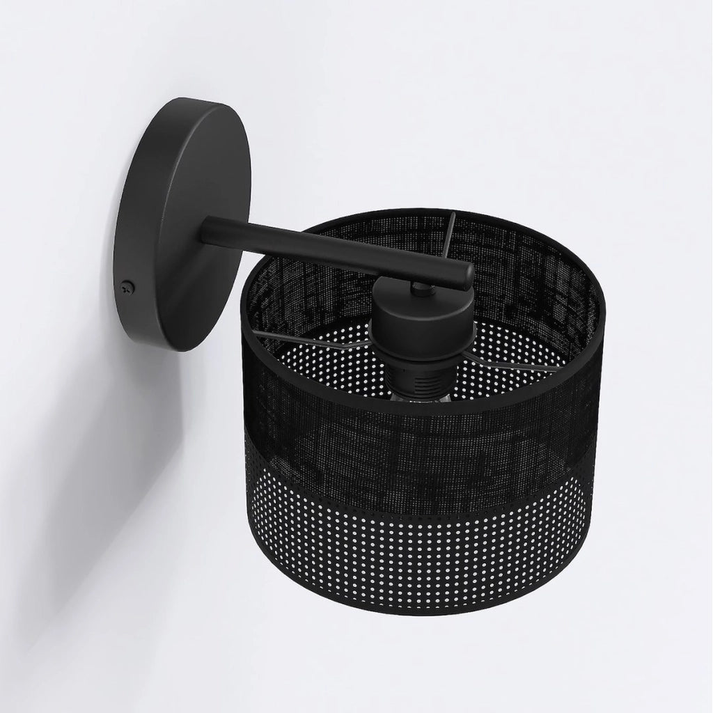 Lampada da parete Karbon in acciaio nero