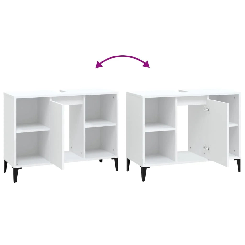 Mobile lavabo 80 x 33 x 60 cm in legno laccato bianco 02_0006808