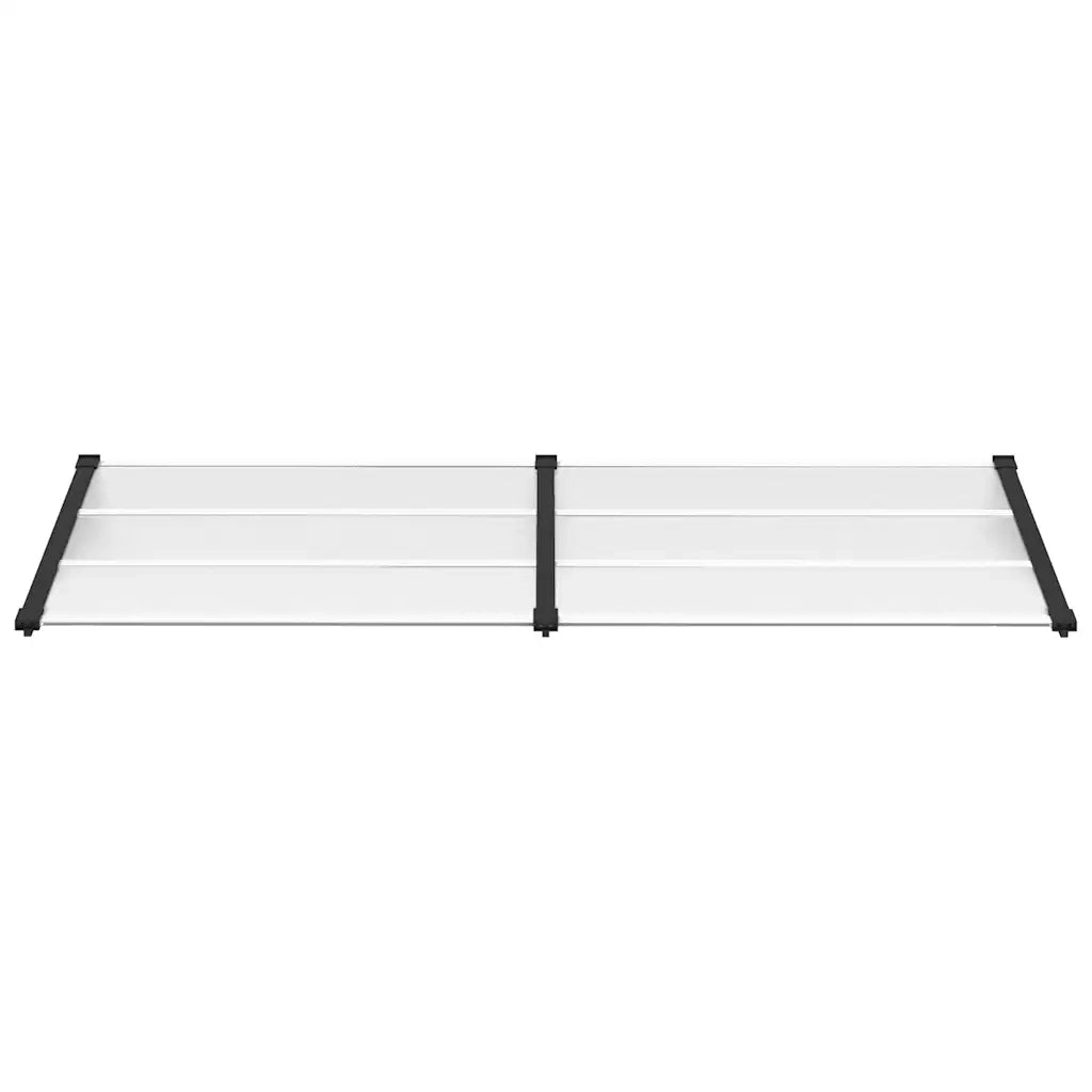 Tettoia per Porta Nero e Trasparente 239x90 cm in Policarbonato CFW9924144