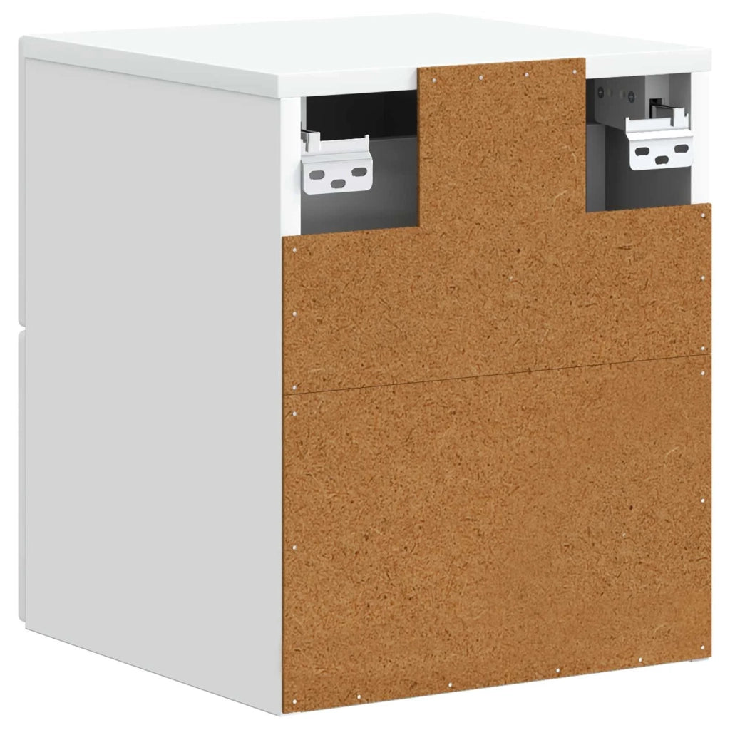 Mobiletto da notte a muro con cassetto Bianco 34,5 x 33 x 40 cm 898975