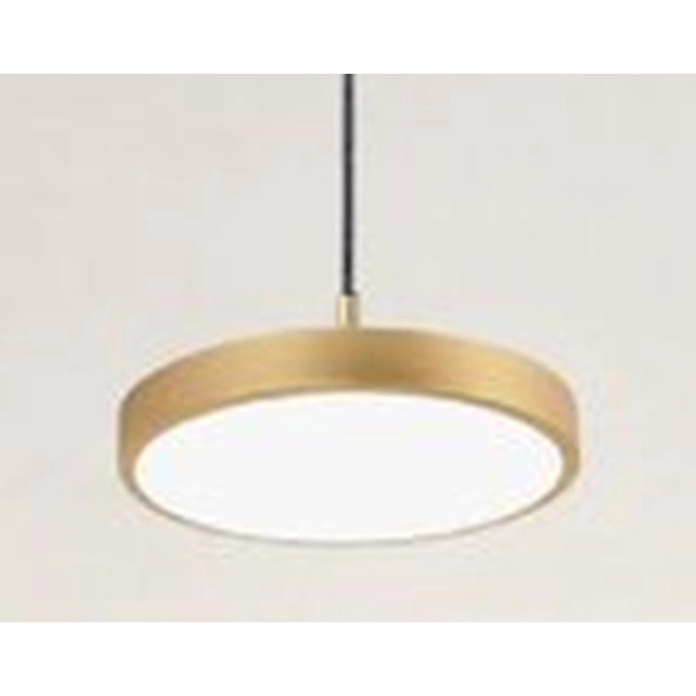 Trade Shop - Lampadario A Sospensione Led 40w Oro Cerchio Tondo Moderno Minimal Luce 6500k 32927 -