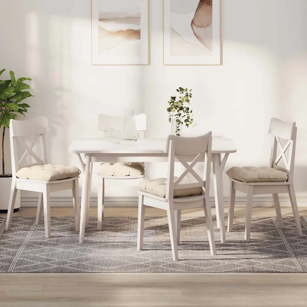 Cuscini per Seduta 4 pcs Beige 40 x 40 cm Tessuto in Microfibra