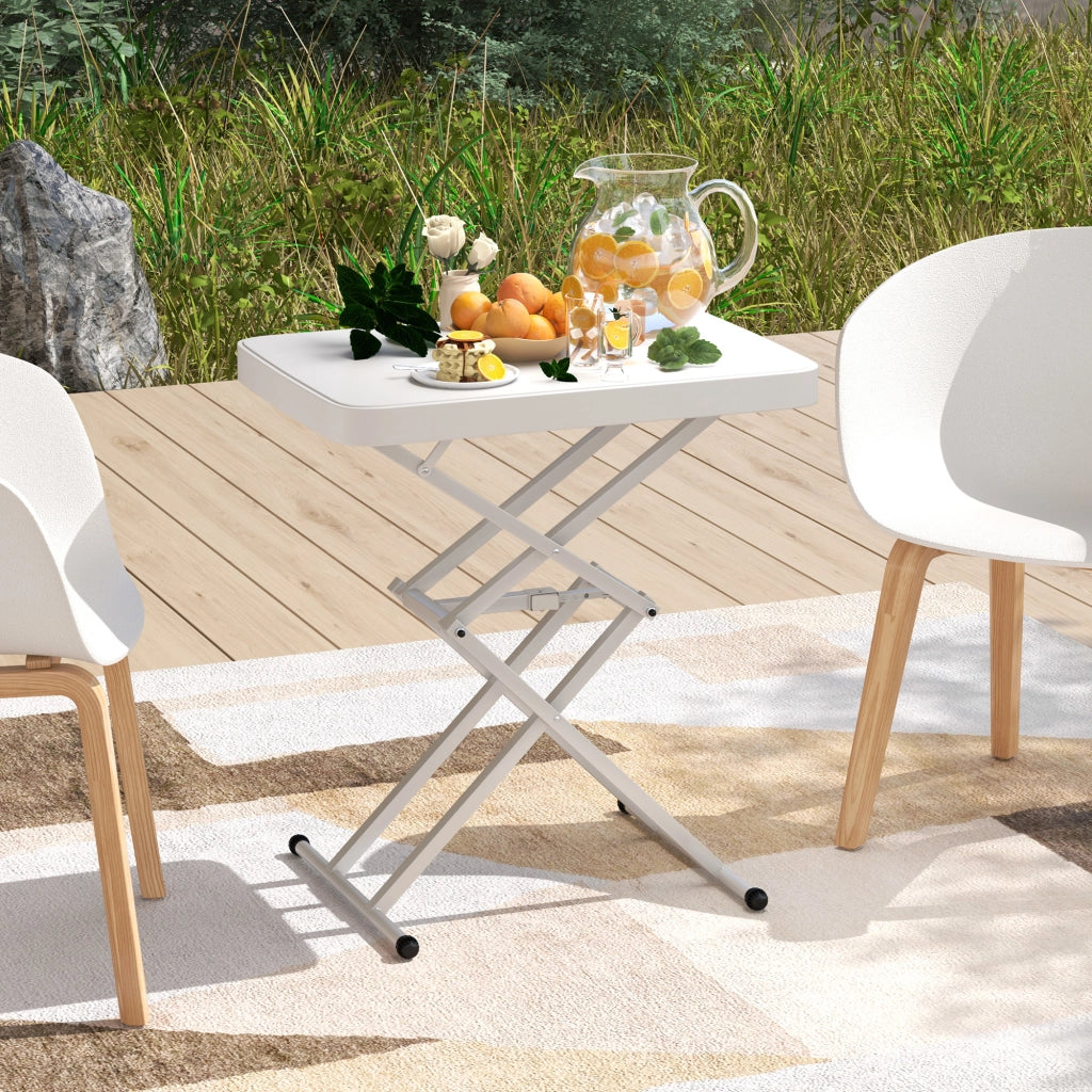 Tavolo da giardino pieghevole ¨C zephmum ¨C bianco 65x45x70 cm