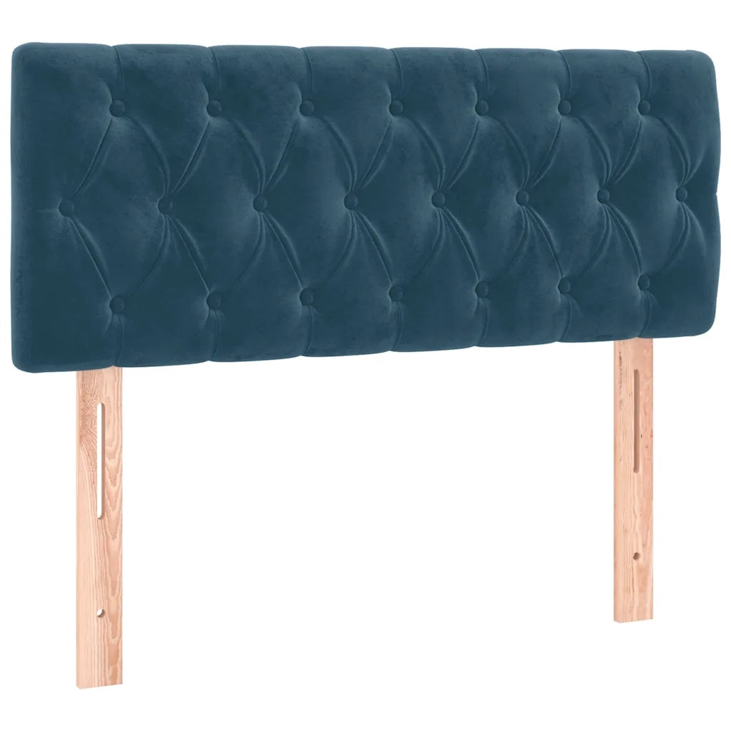 Letto a Molle con Materasso e LED Blu Scuro 120x190 cm in Velluto 3270175