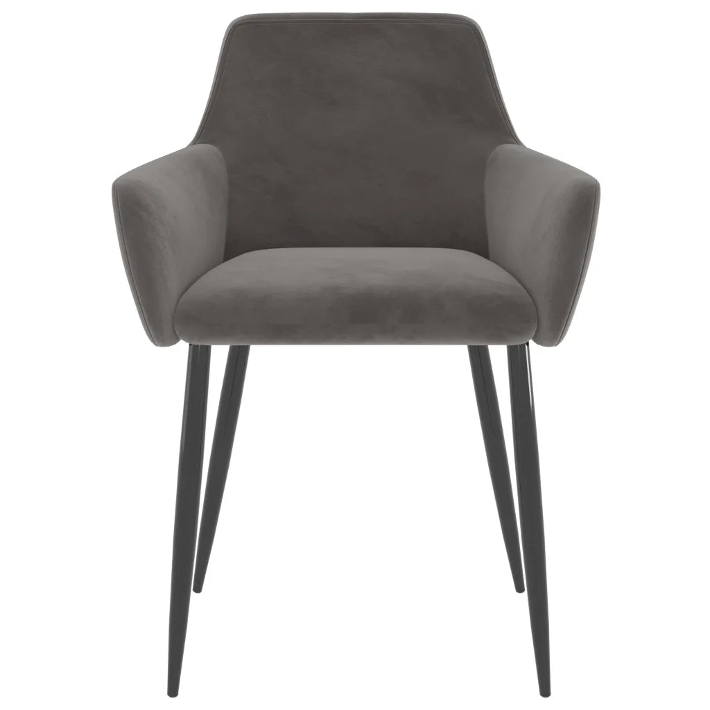Sedie da Pranzo 2 pz Grigio Scuro in Velluto cod mxl 51102