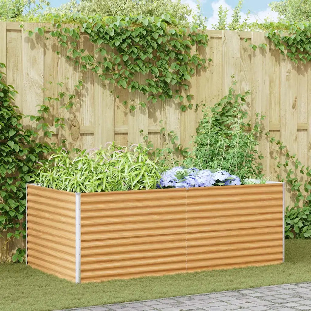 Fioriere | Cassetta per fiori | Letto rialzato da giardino 195 x 100 x 68 cm Acciaio zincato