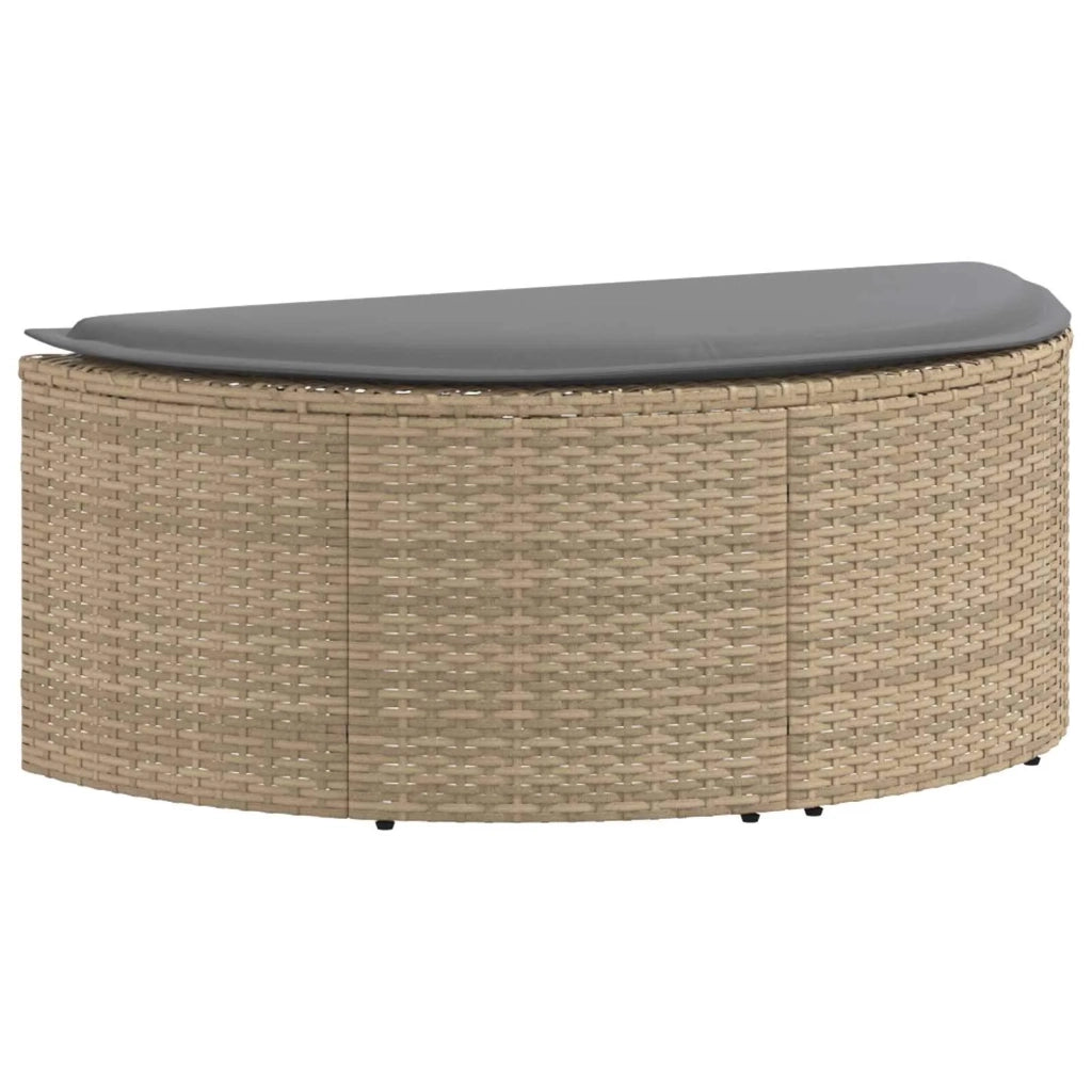 Divano da giardino 8 pz polyrattan Beige e Grigio Chiaro 42025899