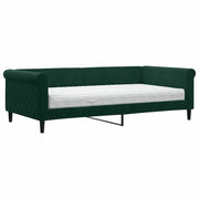 Divano letto | Sof¨¤ letto | Letto singolo con Materasso Verde Scuro 100x200 cm in Velluto