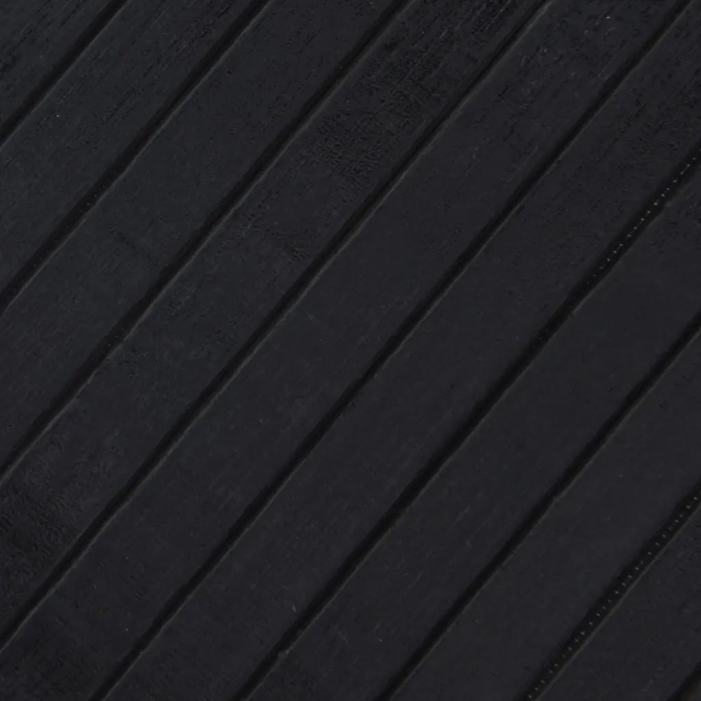 Tappeto Rettangolare Nero 60x300 cm in Bambù 376720