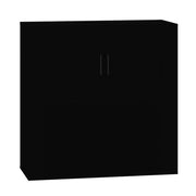 Armadietto a Muro | Mobile a Parete Nero 80x33x80 cm in Legno Multistrato