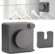 Linea da Stiro Retrattile per Parete Interna - Cavo Singolo, Invisibile, Estensibile in Acciaio Inossidabile, Regolabile 4,8 m (Grigio)