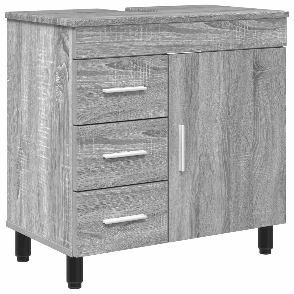 Mobiletto da bagno Sonoma grigio 60 x 35 x 60 cm 889381