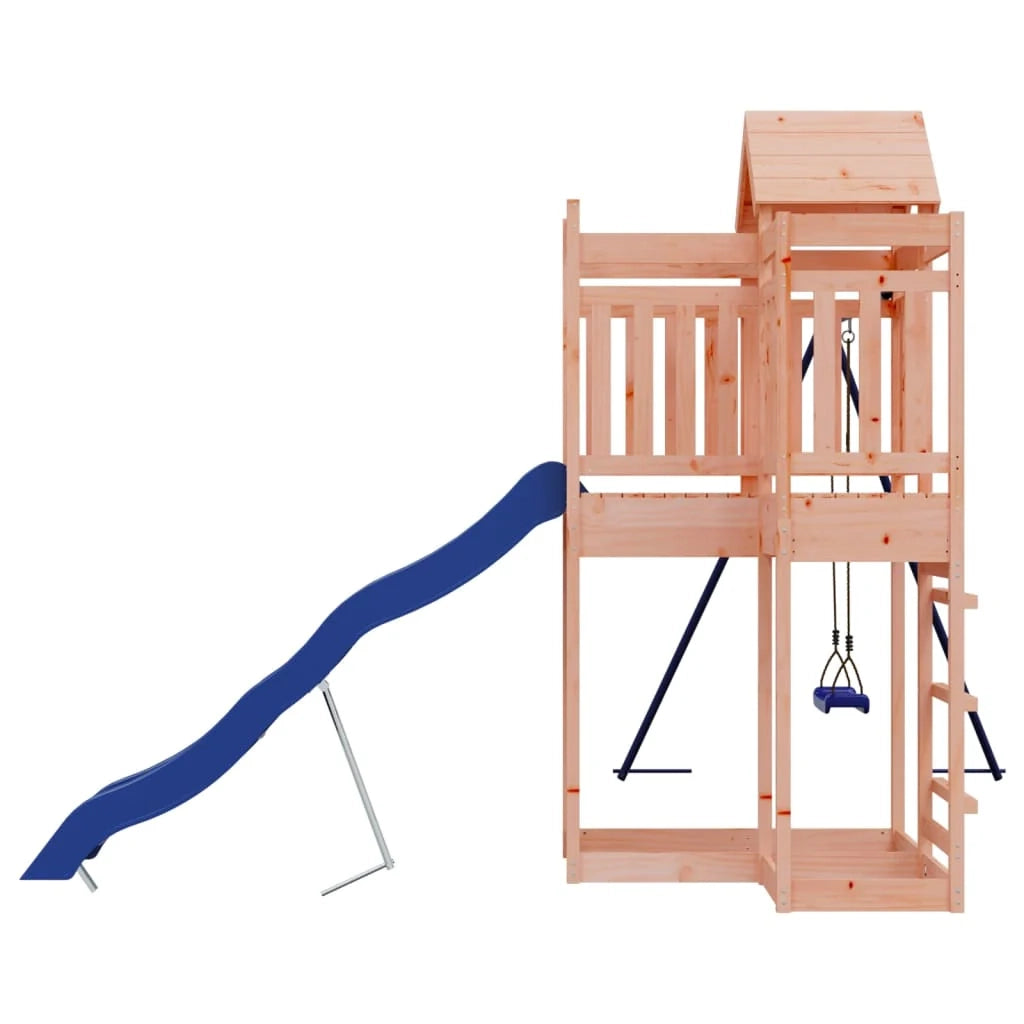 Altalena parco giochi da esterno scivolo altalena robusta giochi da giardino 291 x 373 x 238 cm legno massello di abete Douglas 02_0004670