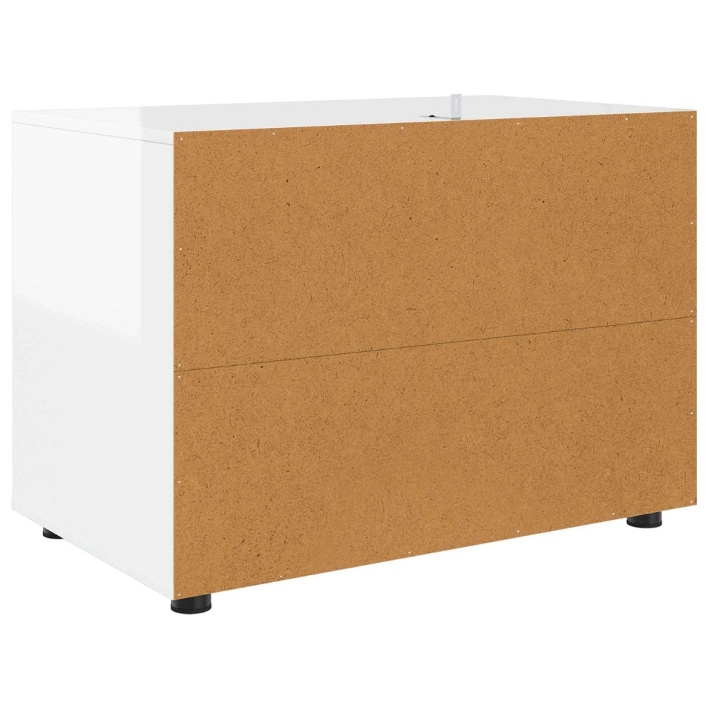 Armadio Bianco Lucido 80 x 48 x 57 cm Legno multistrato 888821
