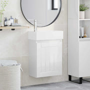 Mobile bagno con rubinetto Bianco Lucido 45,5 x 25,5 x 84 cm 889485